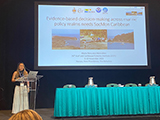 Mary Allen, CRCP social scientist, presented at the Gulf and Caribbean Fisheries Institute Conference, Nassau, The Bahamas. Credit - NOAA